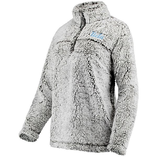 Women's Gray UCLA Bruins Sherpa Super Soft Quarter Zip Pullover Jacket Women's Gray UCLA Bruins Sherpa Super Soft Quarter Zip Pullover Jacket