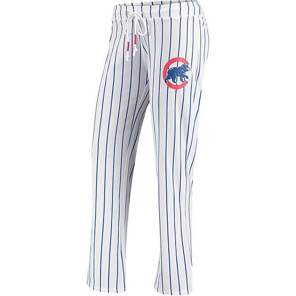 Women's Concepts Sport White Chicago Cubs Vigor Pinstripe Sleep Pant