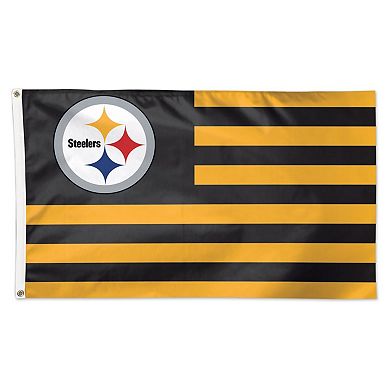 WinCraft Pittsburgh Steelers 3' x 5' Americana Stars & Stripes Deluxe Flag