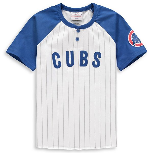 Youth White/Royal Chicago Cubs Game Day Jersey T-Shirt