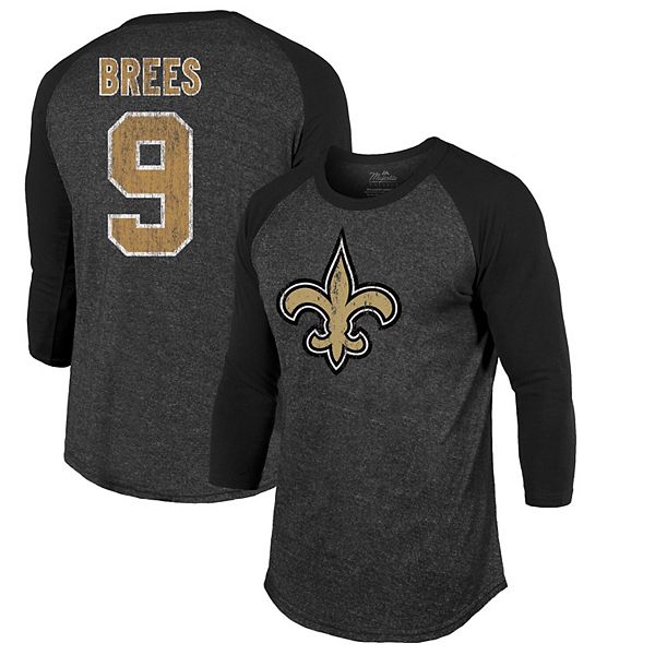 Women's Majestic Threads Drew Brees Black New Orleans Saints