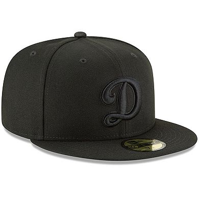 Men's New Era Black Los Angeles Dodgers Secondary Logo Basic 59FIFTY Fitted Hat