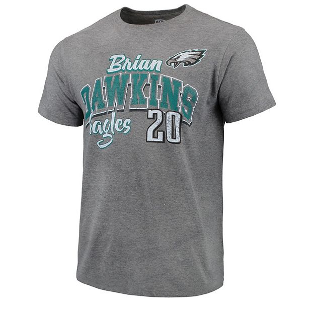 Brian Dawkins Philadelphia Eagles Men's Black Name & Number Logo Long  Sleeve T-Shirt 