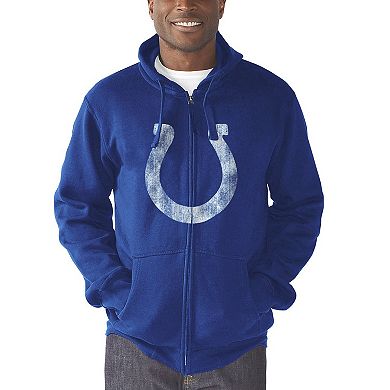 Men's G-III Sports by Carl Banks Royal Indianapolis Colts Primary Logo Full-Zip Hoodie