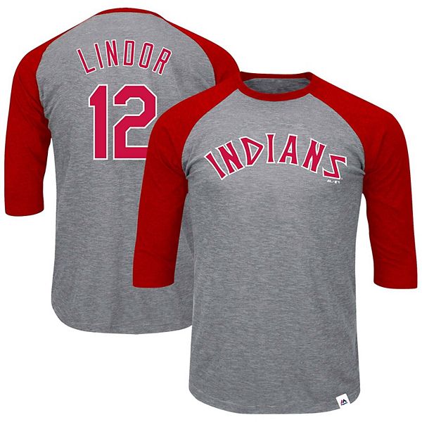 Cleveland Indians Francisco Lindor Majestic Women's Jersey M MLB