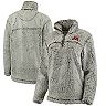 Women's Gray Minnesota Golden Gophers Sherpa Super Soft Quarter-Zip Pullover Jacket