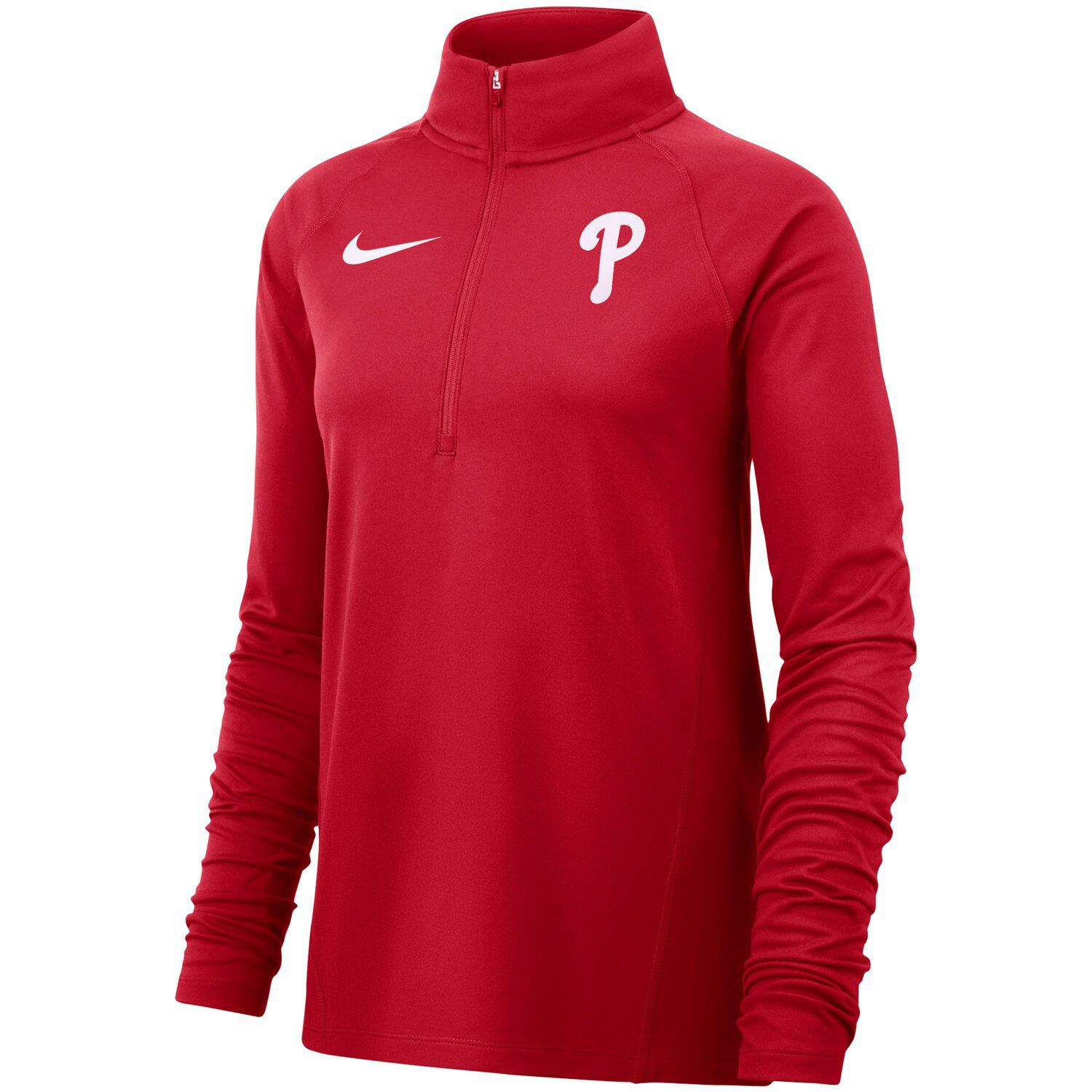 red nike half zip pullover