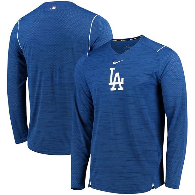 Men's Nike Royal Los Angeles Dodgers AC Breathe Long Sleeve Performance T- Shirt
