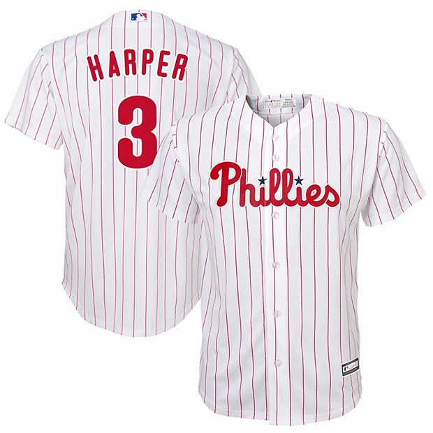 Bryce Harper Philadelphia Phillies Majestic Youth Home Replica Player Jersey  - White/Scarlet