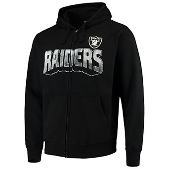 Men's G-III Sports by Carl Banks Black Oakland Raiders Perfect Season Full-Zip Hoodie