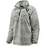 Women's Gray Villanova Wildcats Sherpa Super Soft Quarter Zip Pullover Jacket