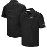 Men's Colosseum Black Purdue Boilermakers Down Swing Polo