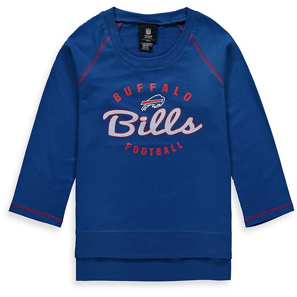 New Era Youth Girls Balloon Sleeve Buffalo Bills Crew Neck Sweatshirt