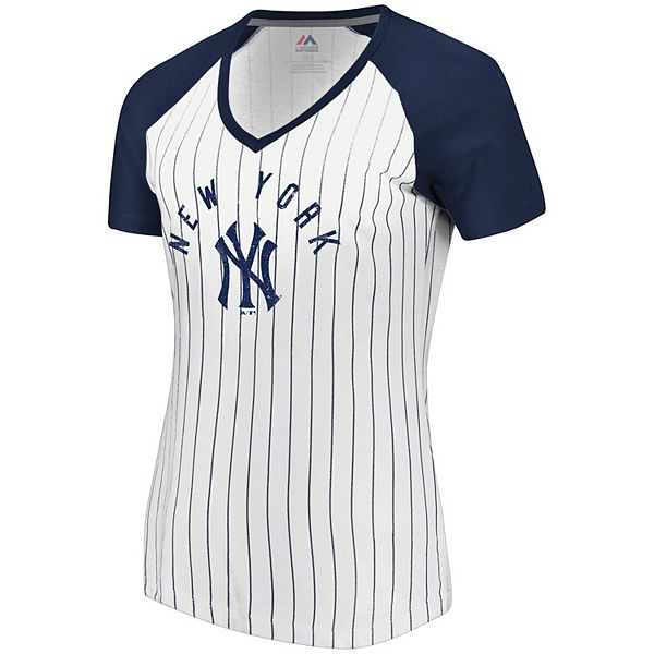 Women's Fanatics Branded White/Navy New York Yankees Paid Our Dues V ...