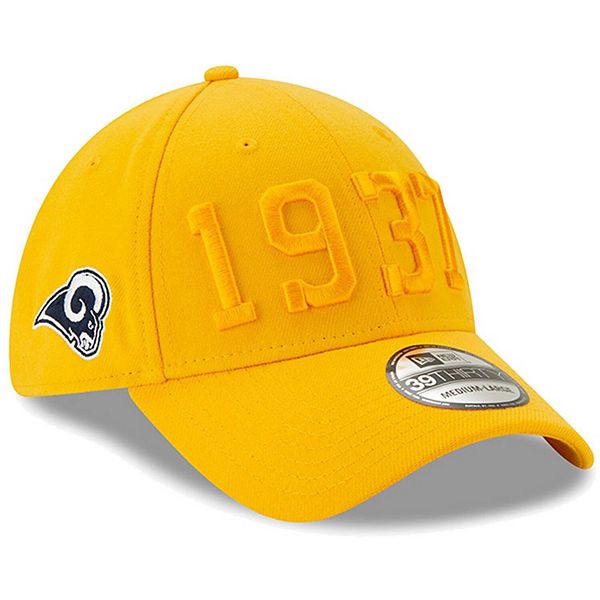 Men's New Era White/Gold Los Angeles Rams 2019 NFL Sideline Home