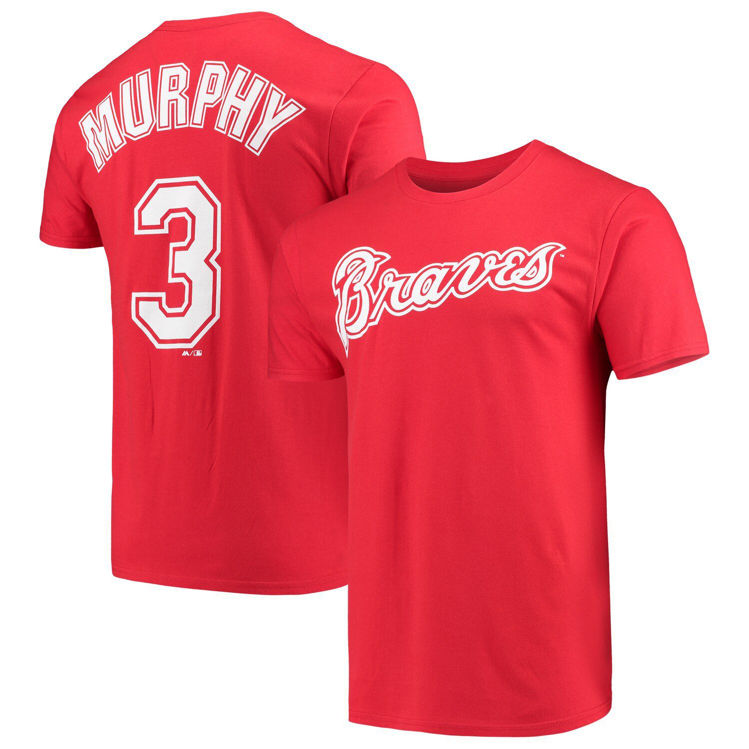 red atlanta braves shirt