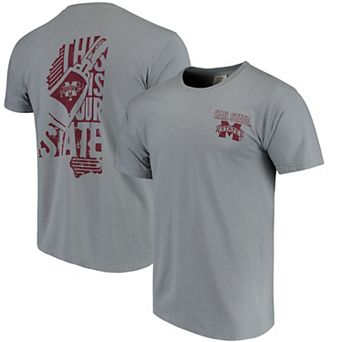 Men's Gray Mississippi State Bulldogs Phrase Local Comfort Color T-Shirt
