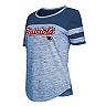 Women's New Era Navy New England Patriots Glitter Gel T-Shirt