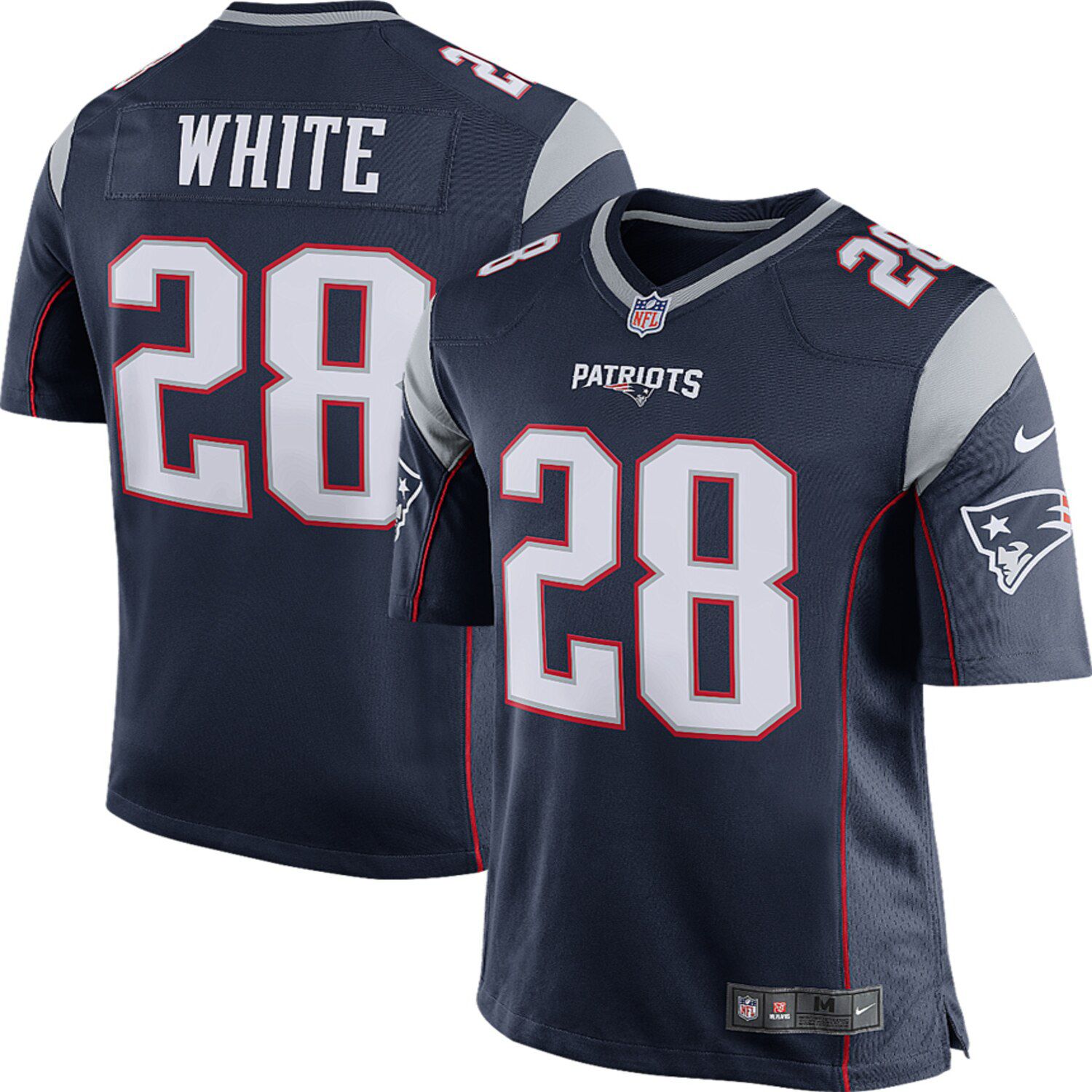 white new england patriots jersey