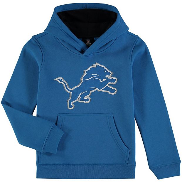 Youth Blue Detroit Lions Fan Gear Prime Pullover Hoodie