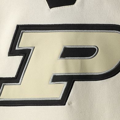 Men's Colosseum Cream Purdue Boilermakers 2.0 Lace-Up Pullover Hoodie