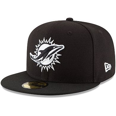 Men's New Era Black Miami Dolphins B-Dub 59FIFTY Fitted Hat