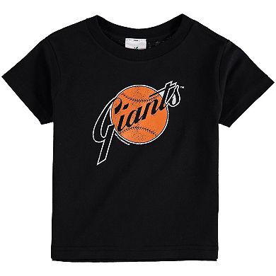 Toddler Soft As A Grape Black San Francisco Giants Cooperstown Collection Shutout T-Shirt