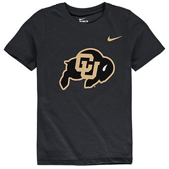 Youth Nike Anthracite Colorado Buffaloes Cotton Logo T-Shirt