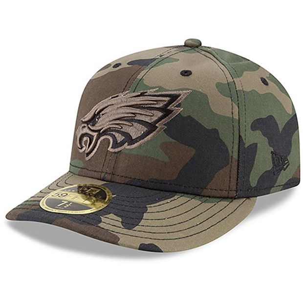 Men's New Era Philadelphia Eagles Woodland Camo Low Profile 59FIFTY Fitted  Hat