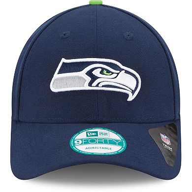 Youth New Era College Navy/Neon Green Seattle Seahawks League 9FORTY Adjustable Hat