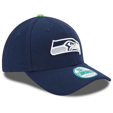 Youth New Era College Navy/Neon Green Seattle Seahawks League 9FORTY Adjustable Hat