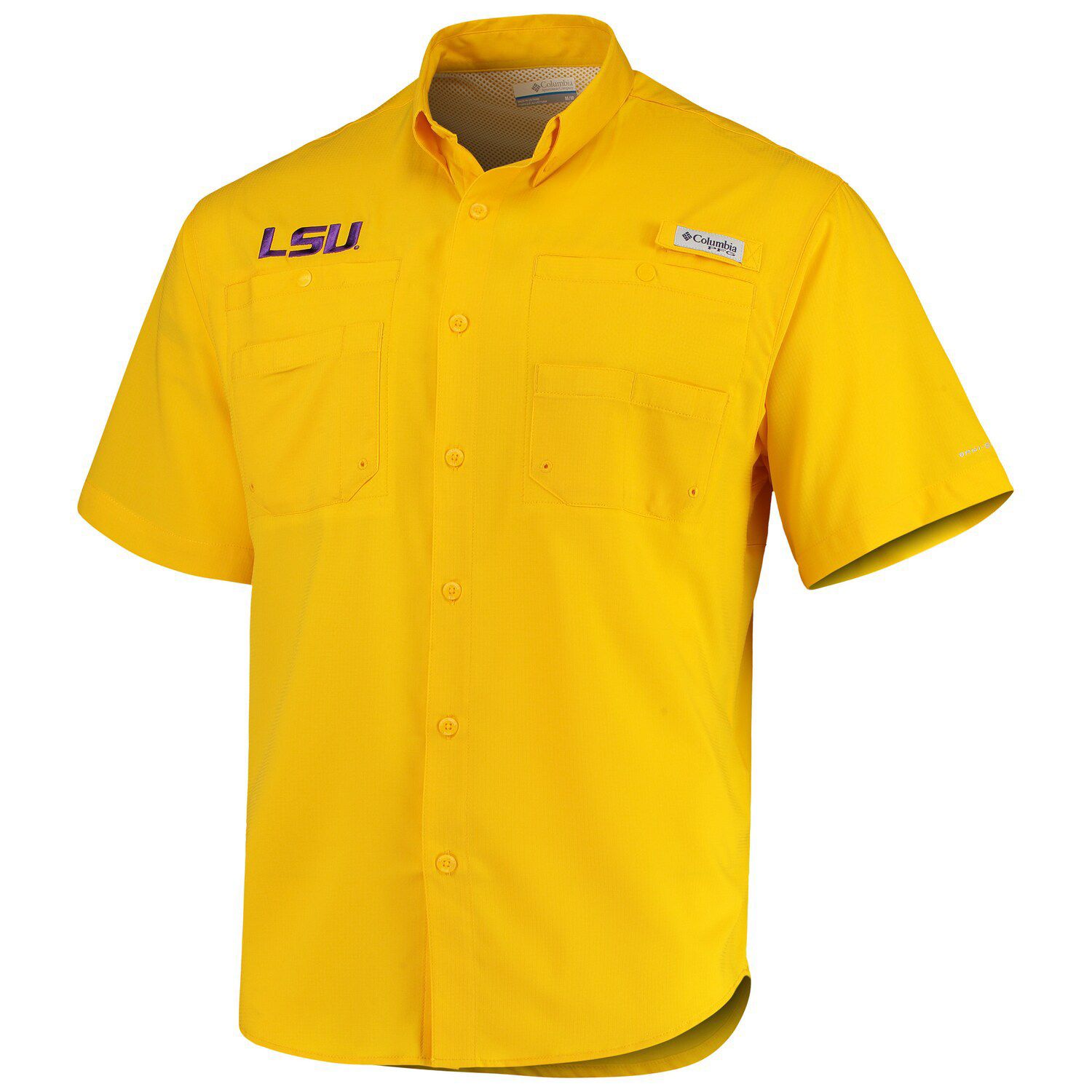 Image for Unbranded Men's Columbia Yellow LSU Tigers PFG Tamiami Shirt at Kohl's.