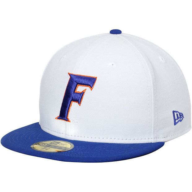 Men's New Era White/Royal Florida Gators Basic 59FIFTY Fitted Hat