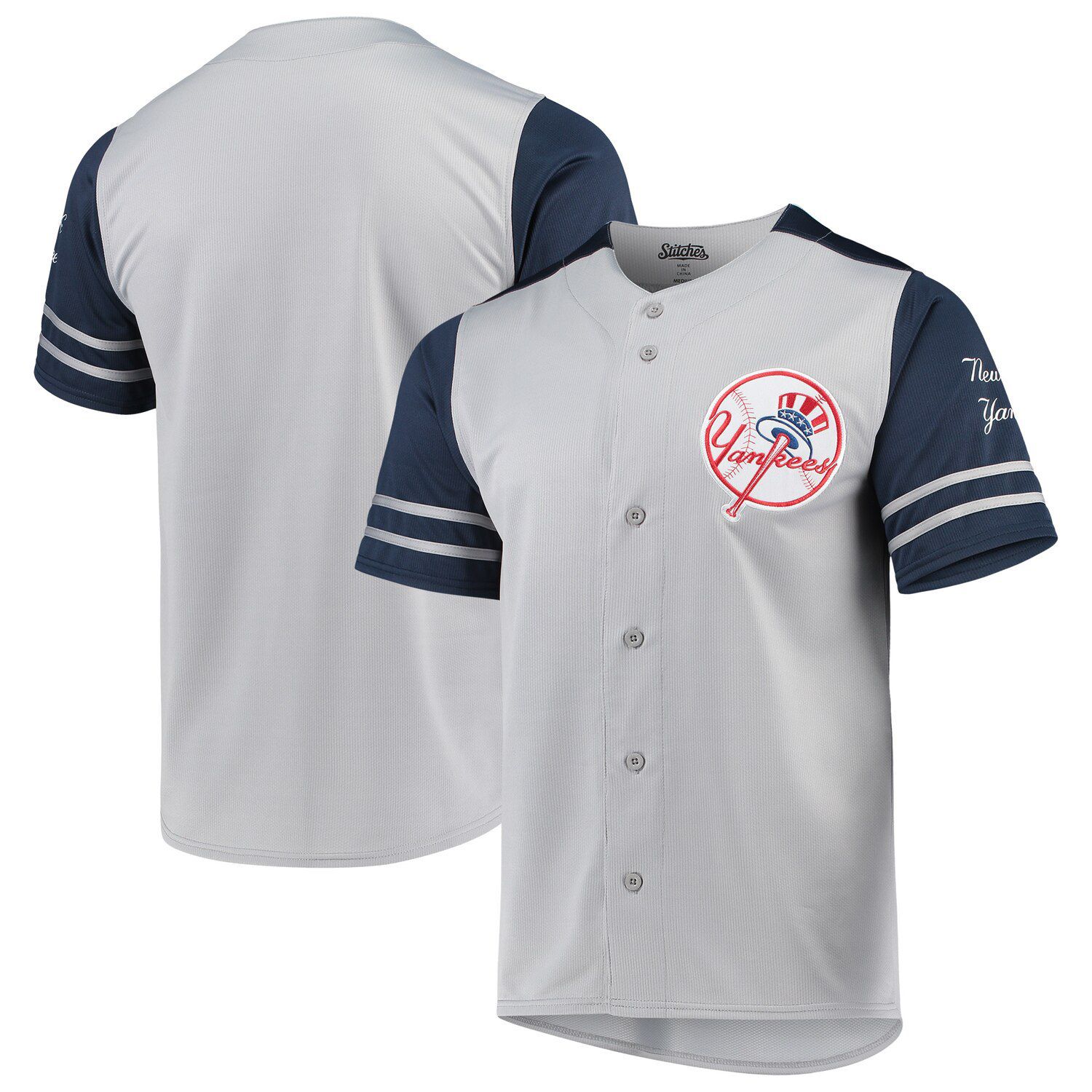 yankees button up jersey