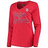 Women's G-III 4Her by Carl Banks Red St. Louis Cardinals Post Season Long Sleeve T-Shirt