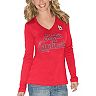 Women's G-III 4Her by Carl Banks Red St. Louis Cardinals Post Season Long Sleeve T-Shirt