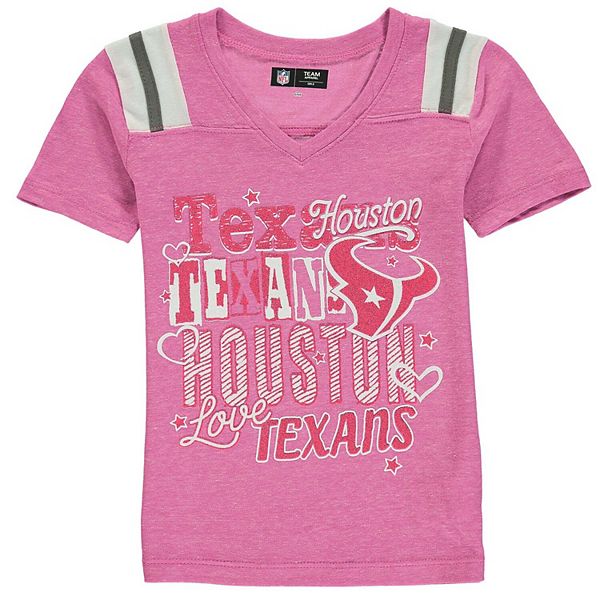 Girls Youth 5th & Ocean by New Era Pink Houston Texans Love of the