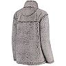 Women's Gray Army Black Knights Sherpa Super Soft Quarter-Zip Pullover Jacket
