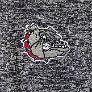 Men's Colosseum Heathered Navy Gonzaga Bulldogs Down Swing Raglan Polo