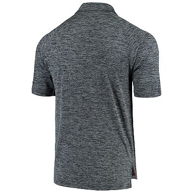 Men's Colosseum Heathered Navy Gonzaga Bulldogs Down Swing Raglan Polo