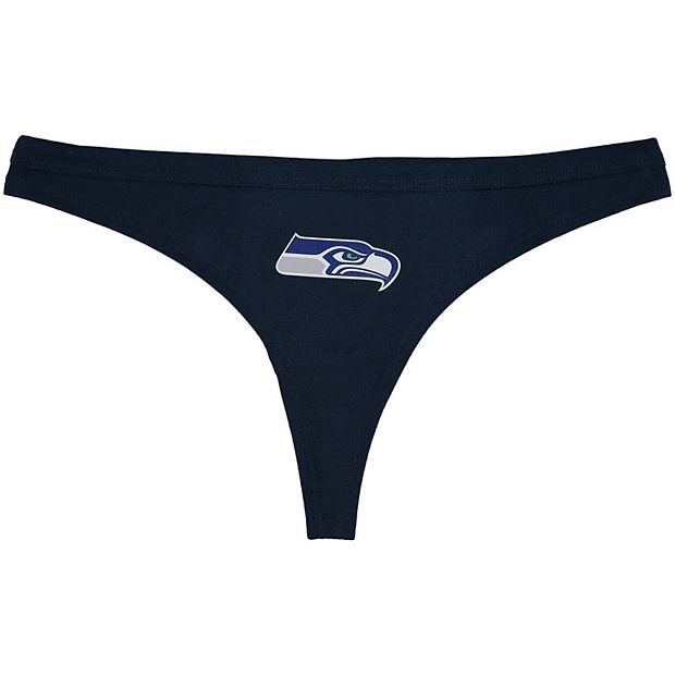 Women's Concepts Sport College Navy Seattle Seahawks Solid Logo Thong