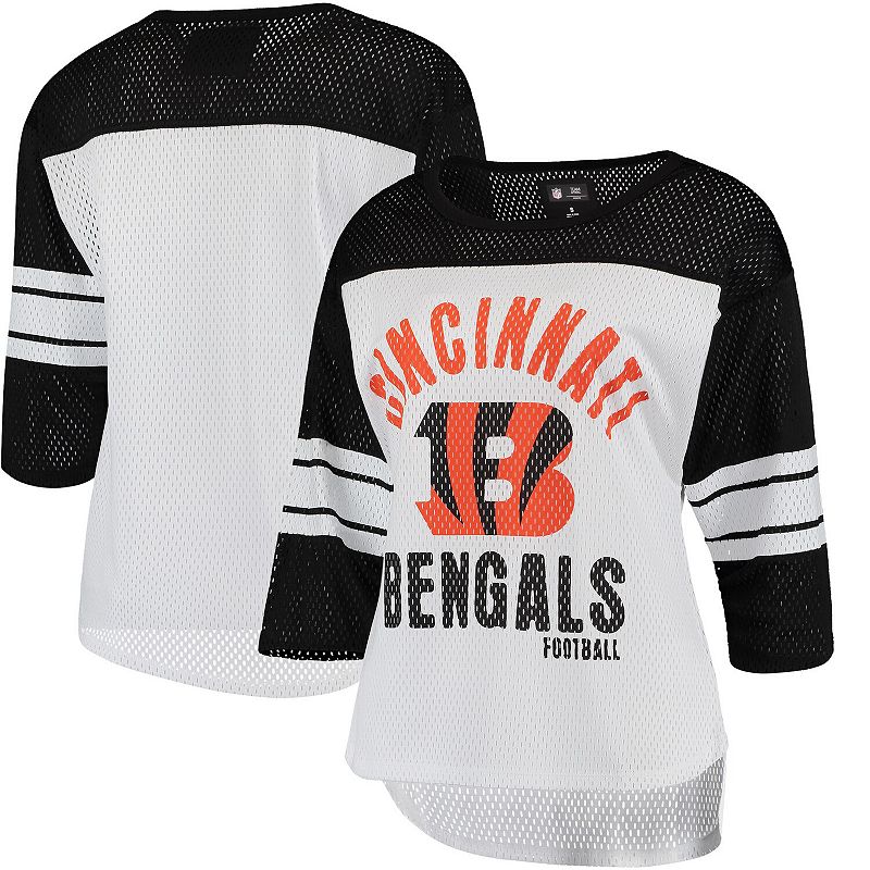 Cincinnati Bengals Womens Crop Top Hoodie W/ Arm Stripes, Heather Gray