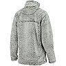 Women's Gray Cincinnati Bearcats Sherpa Super Soft Quarter Zip Pullover Jacket