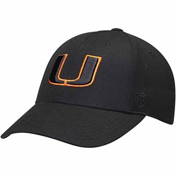 Black miami hurricanes hotsell fitted hat