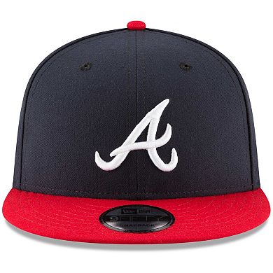 Men's New Era Navy/Red Atlanta Braves Team Color 9FIFTY Snapback Hat