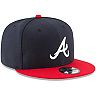 Men's New Era Navy/Red Atlanta Braves Team Color 9FIFTY Snapback Hat