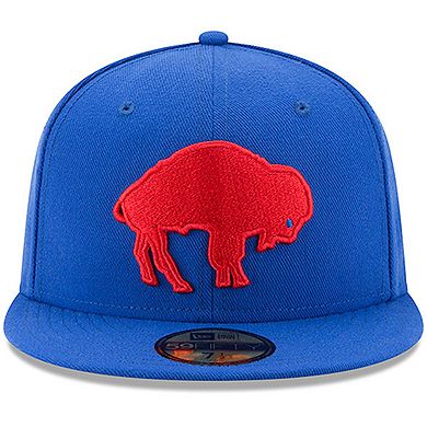 Men's New Era Royal Buffalo Bills Omaha Throwback 59FIFTY Fitted Hat