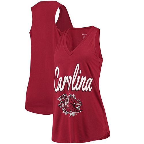 Women's Garnet South Carolina Gamecocks At Ease V-Neck Tank Top