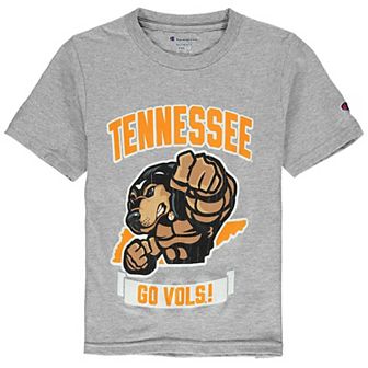 Youth Champion Gray Tennessee Volunteers Strong Mascot T-Shirt