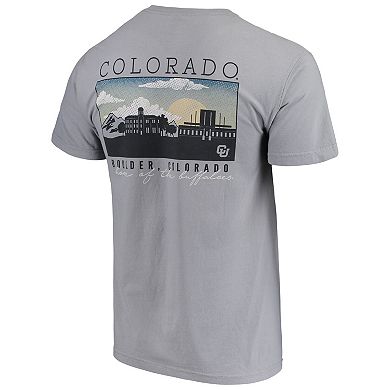 Men's Gray Colorado Buffaloes Comfort Colors Campus Scenery T-Shirt